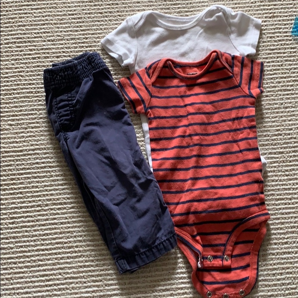 Set of 9m onesies and pants